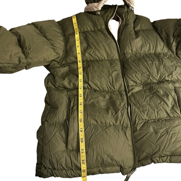 Land’s End goose feather down coat jacket, reversible kids size medium, 10/12 - Picture 7 of 15